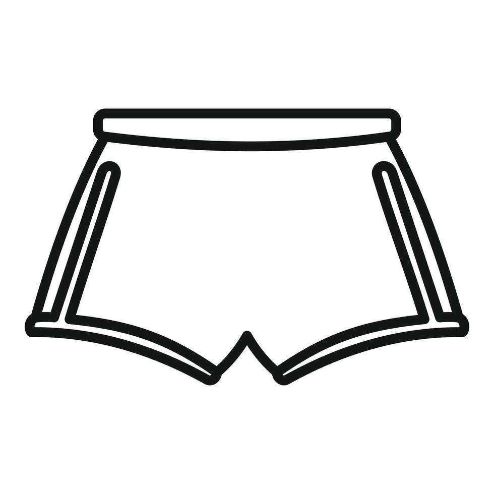 icono de pantalones cortos de lanzamiento, estilo de esquema vector