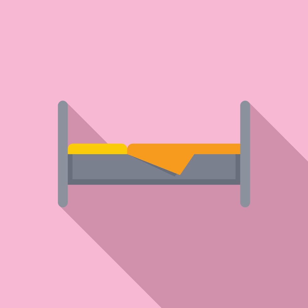 Nursing bed icon, flat style vector