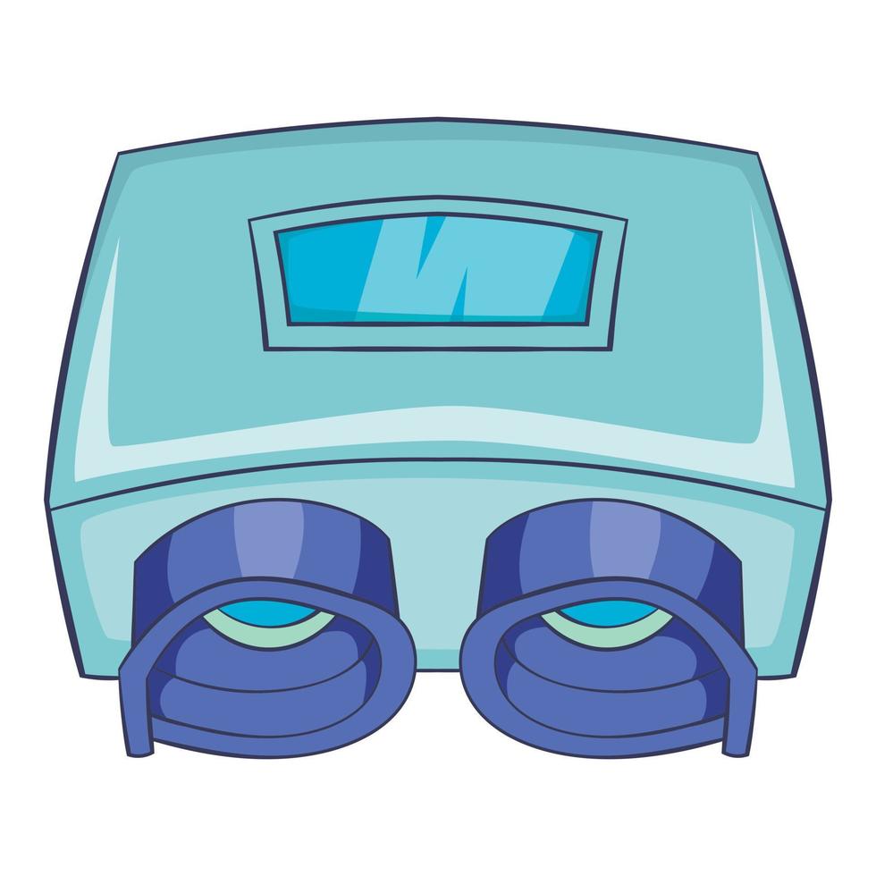 Eye checking machine icon, cartoon style vector