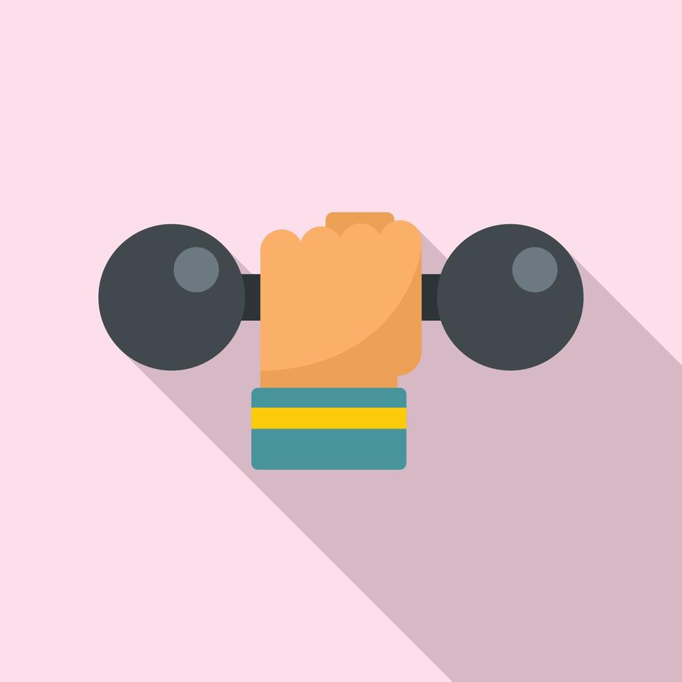 Handle dumbbell icon, flat style vector