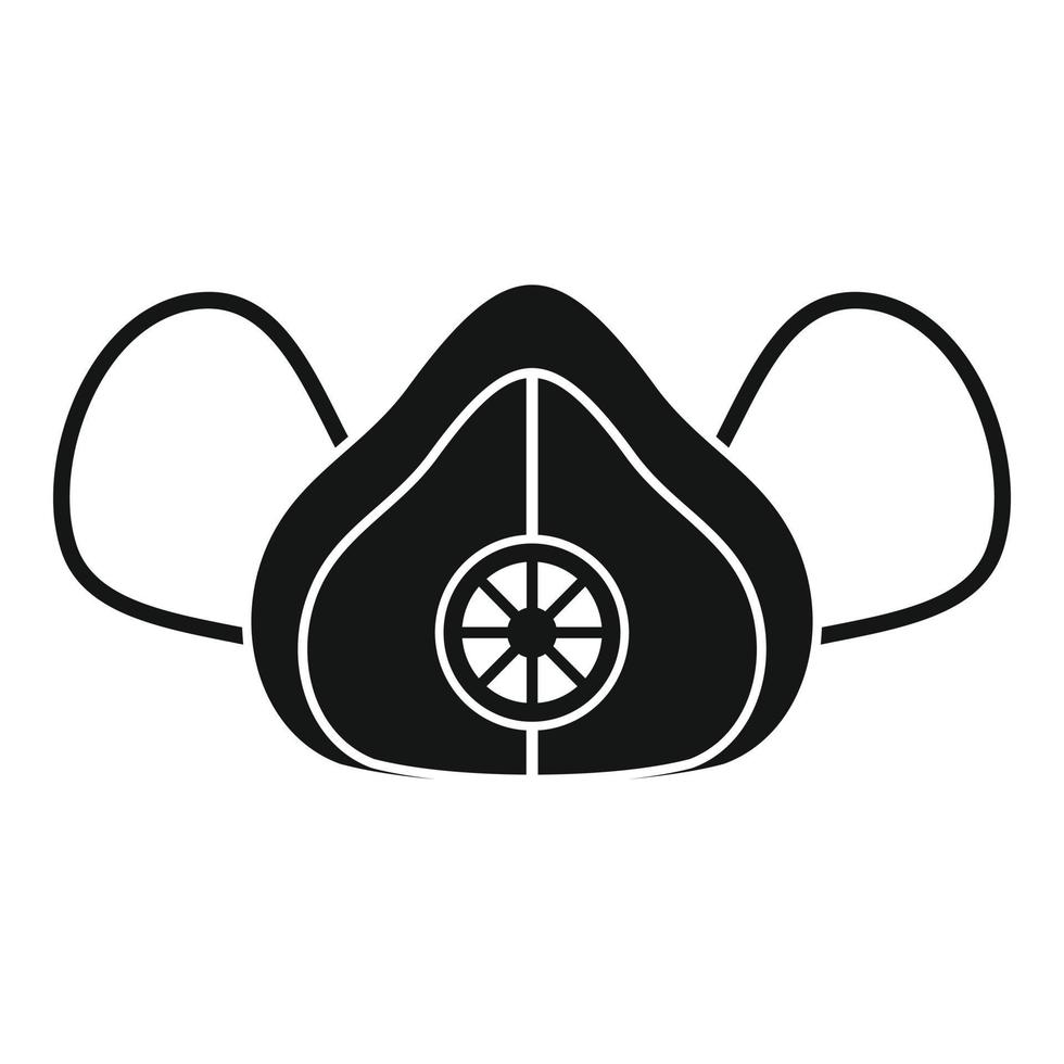 Air medical mask icon, simple style vector