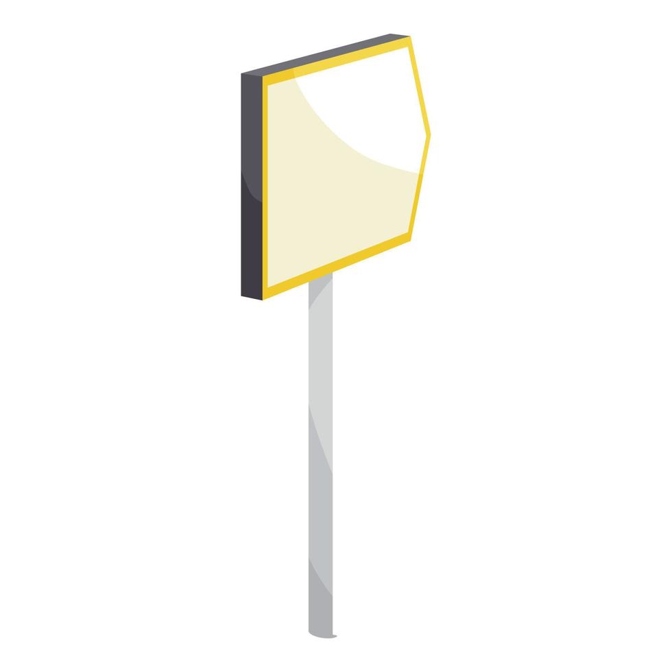 Road sign to right icon, cartoon style vector