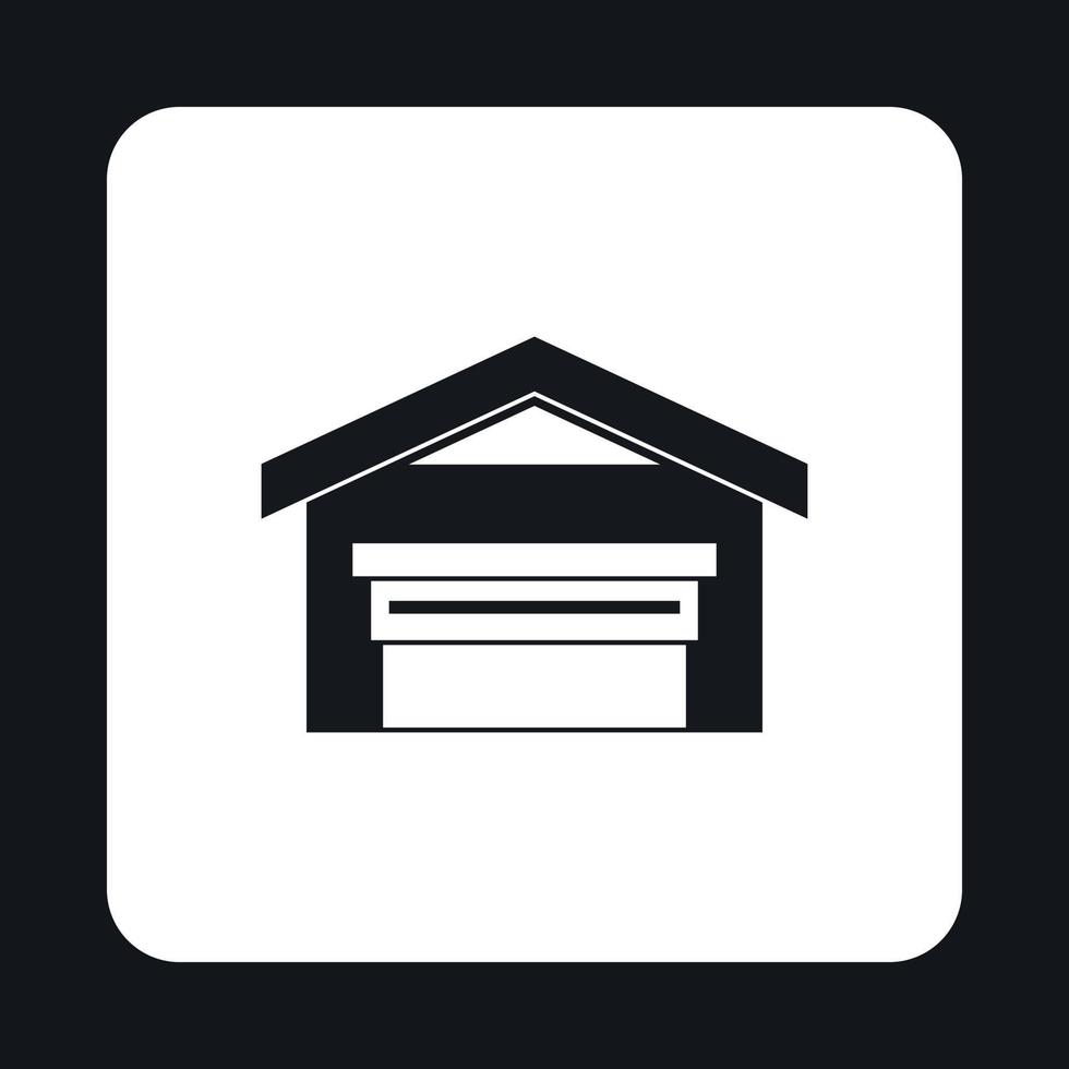 Warehouse building icon, simple style vector