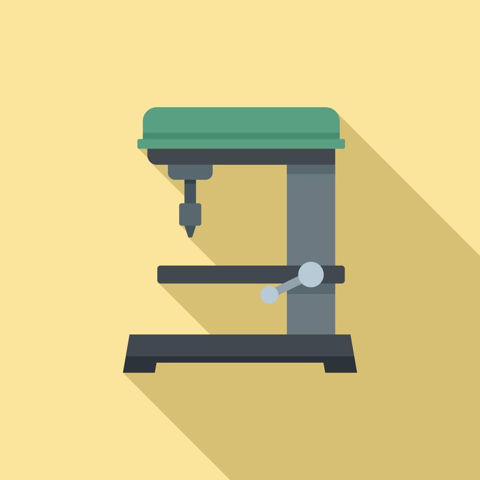 Automated milling machine icon, flat style vector