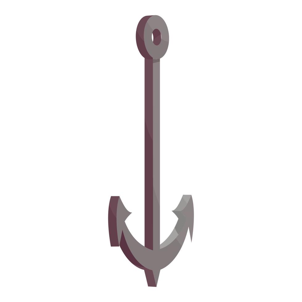 Anchor icon, cartoon style vector