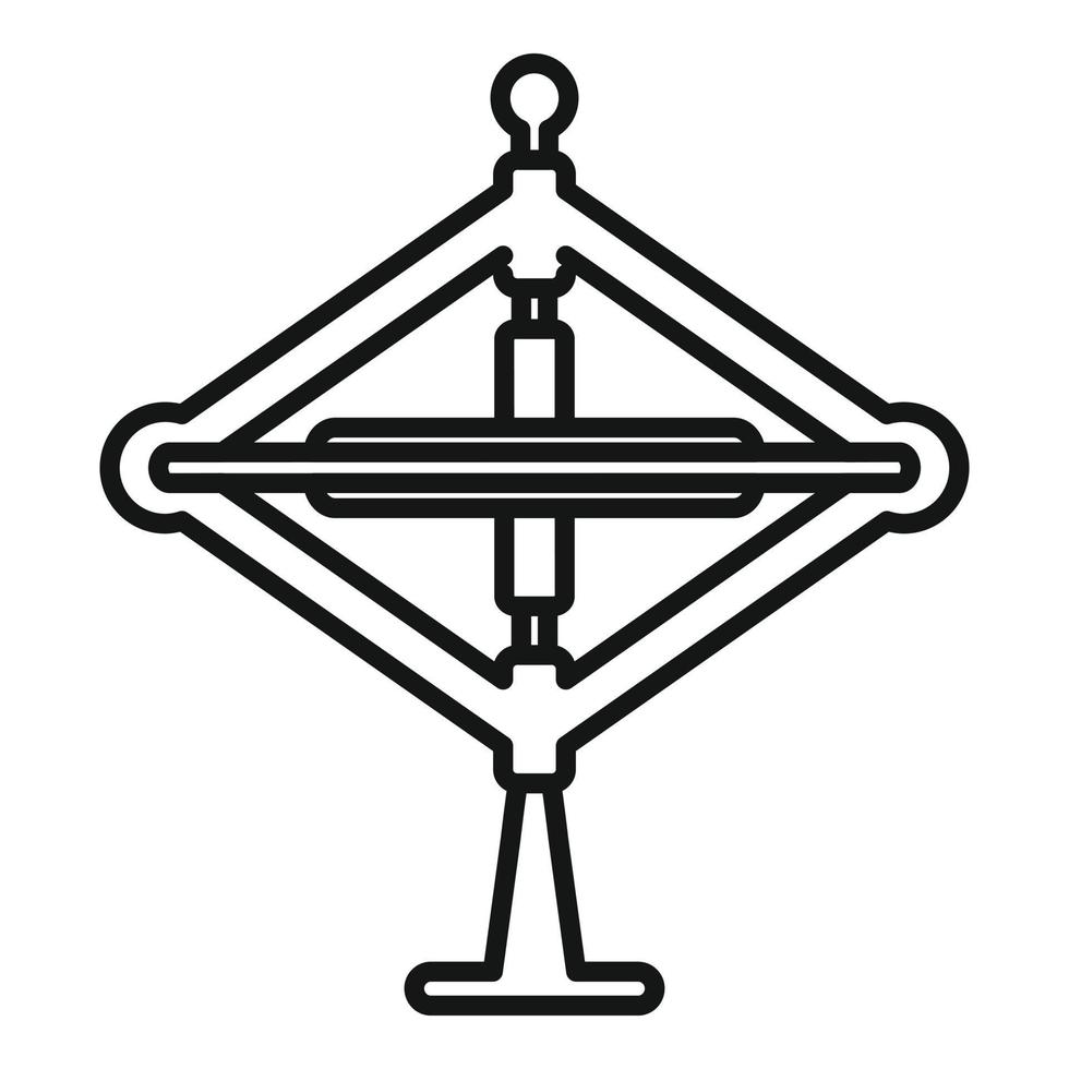 Gravity gyroscope icon outline vector. Mobile accelerometer vector