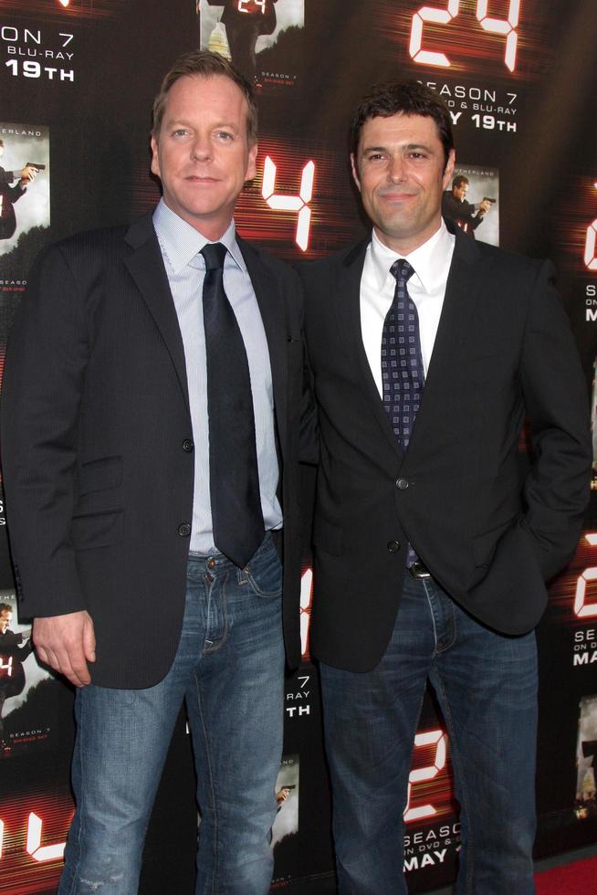 Kiefer Sutherland and Carlos Bernard arriving at the 24 Season Finale Screening Season 8,and Season 7 DVD Release at the Wadworth Theater in Westwood,CA on May 12, 2009 photo