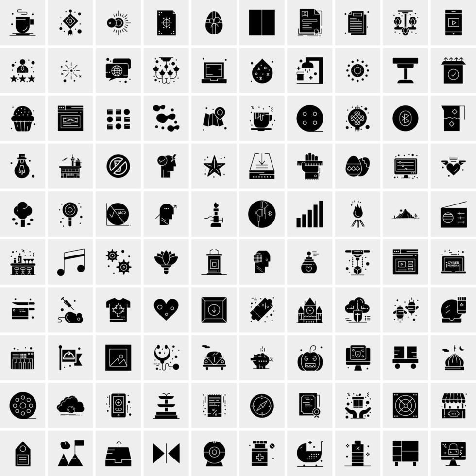 Set of 100 Universal Icons vector