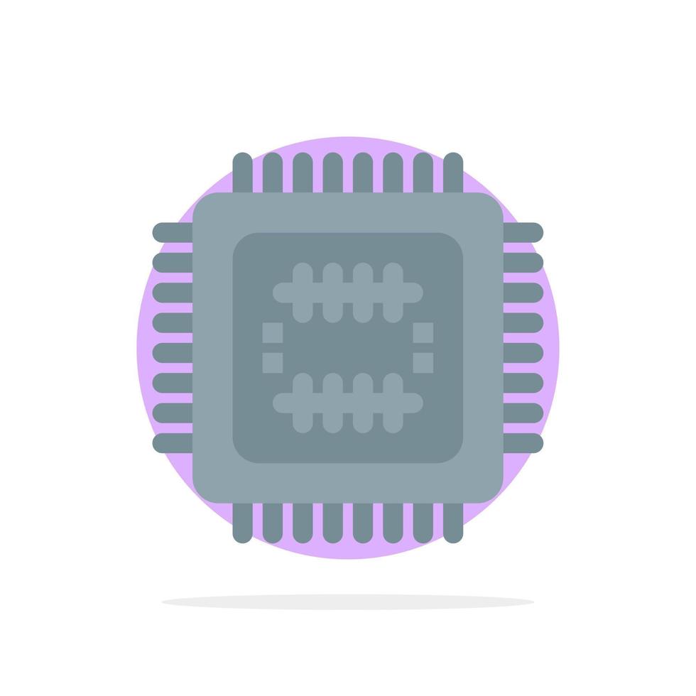 System Tech Technology Cpu Abstract Circle Background Flat color Icon vector
