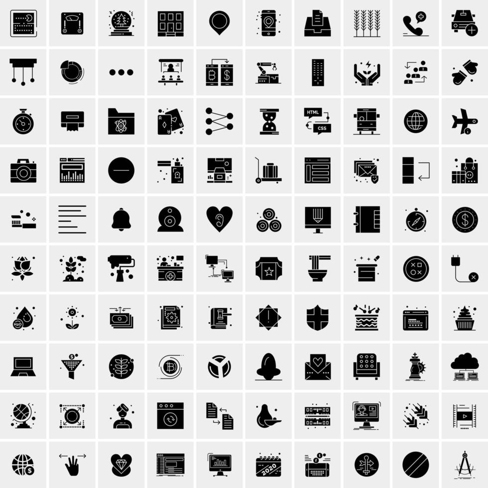 Set of 100 Universal Icons vector