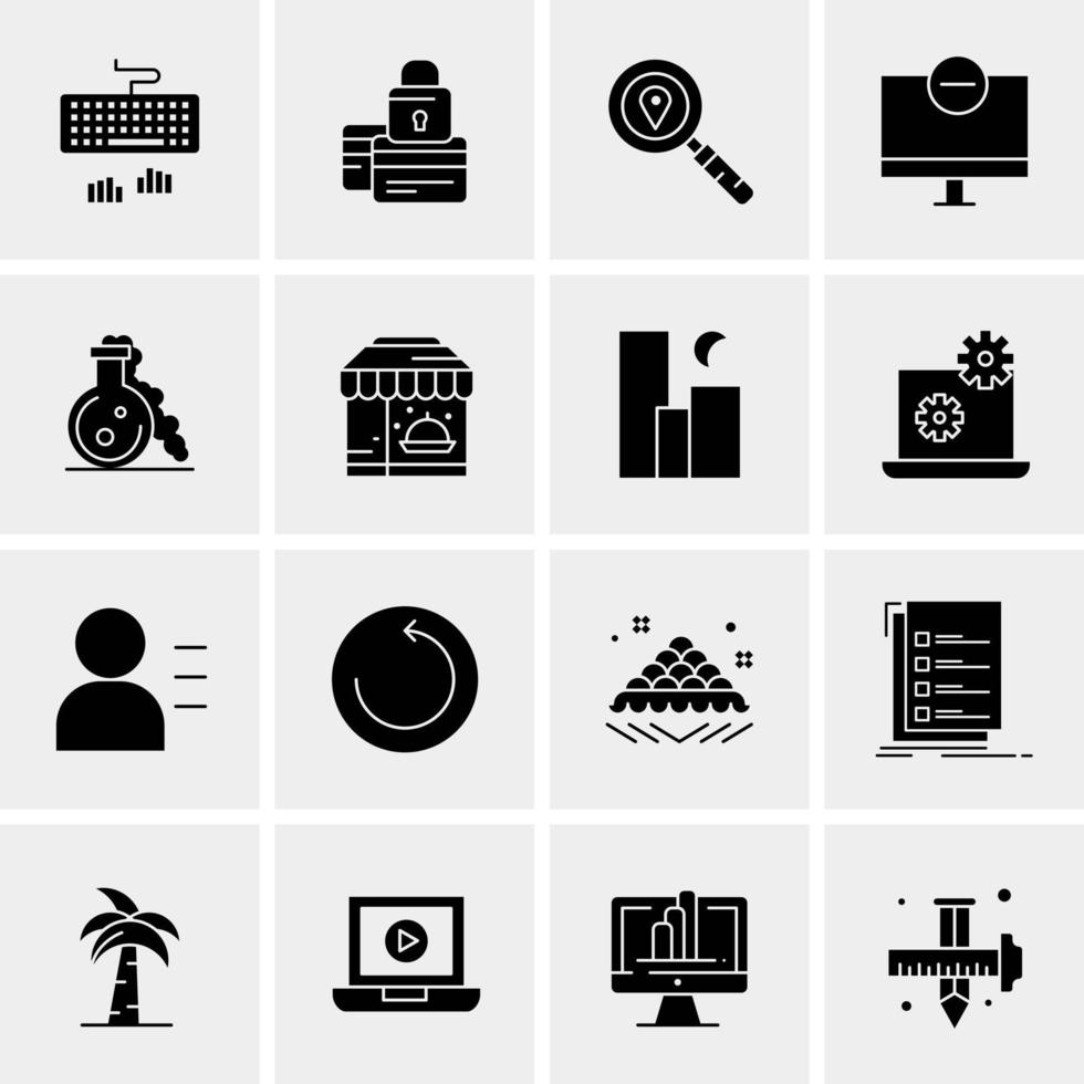 16 Universal Business Icons Vector Creative Icon Illustration to use in web and Mobile Related project