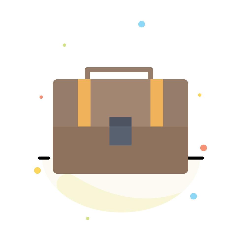 Bag Suitcase Case Handbag Abstract Flat Color Icon Template vector