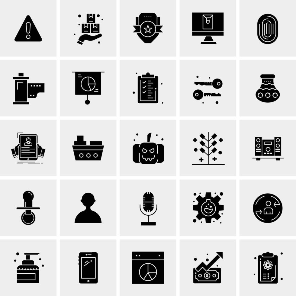 25 iconos de negocios universales vector ilustración de icono creativo para usar en proyectos relacionados con la web y dispositivos móviles