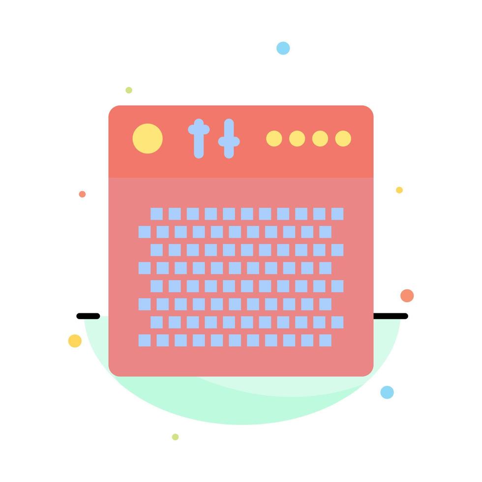 Amplifier Audio Device Multimedia Portable Abstract Flat Color Icon Template vector