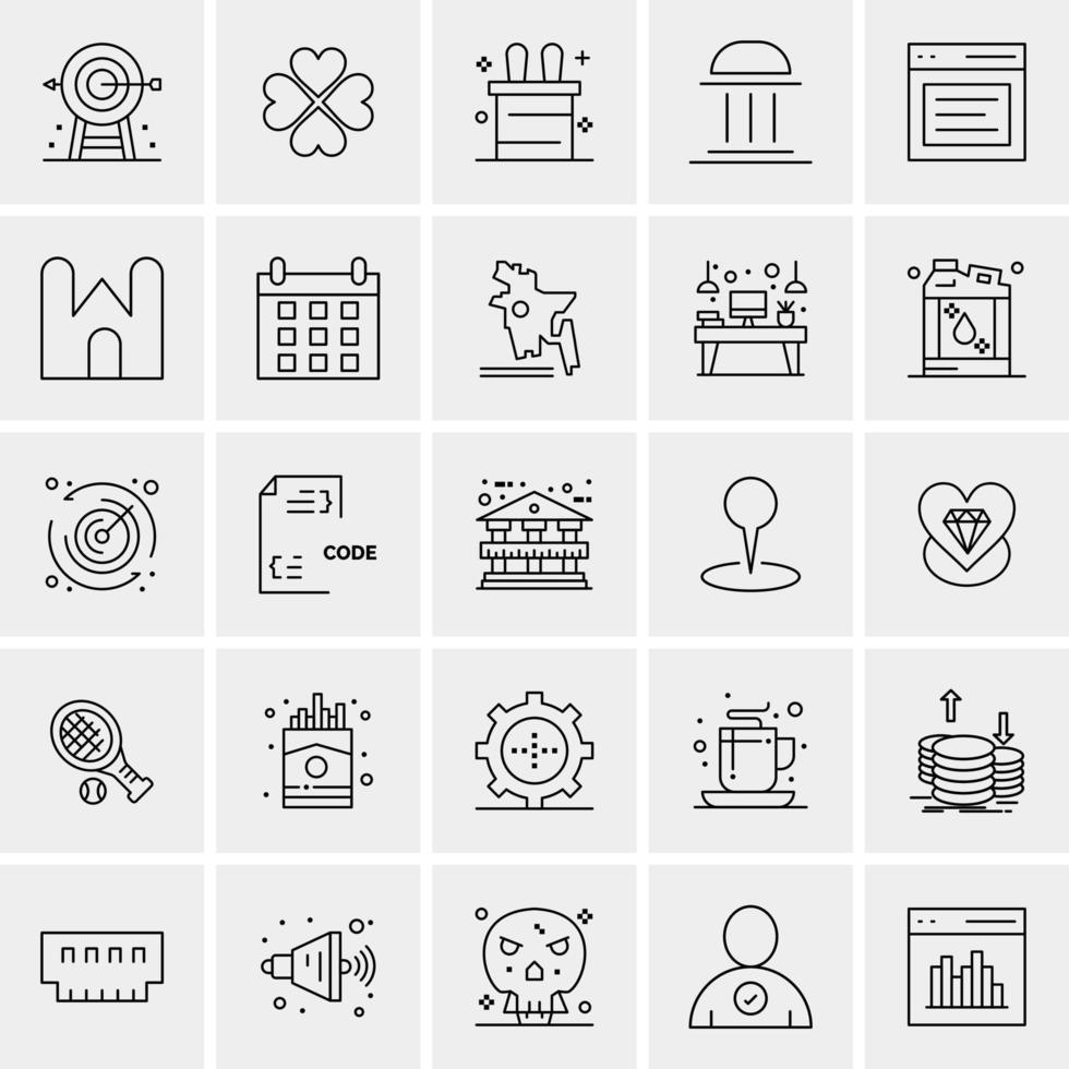 25 Universal Business Icons Vector Creative Icon Illustration to use in web and Mobile Related project