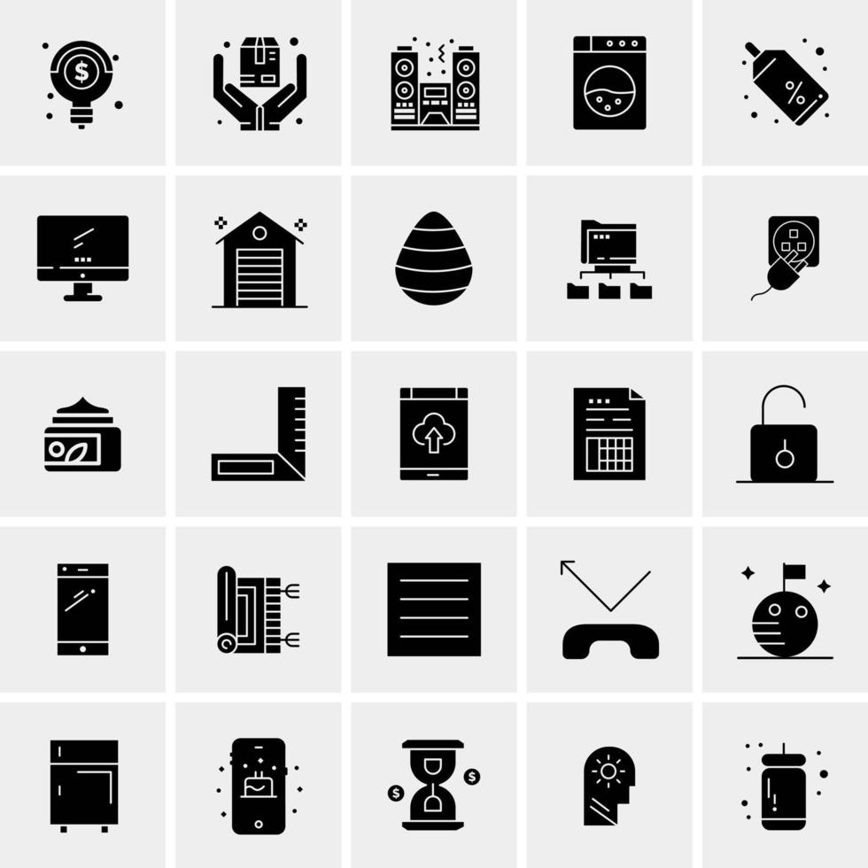 25 iconos de negocios universales vector ilustración de icono creativo para usar en proyectos relacionados con la web y dispositivos móviles