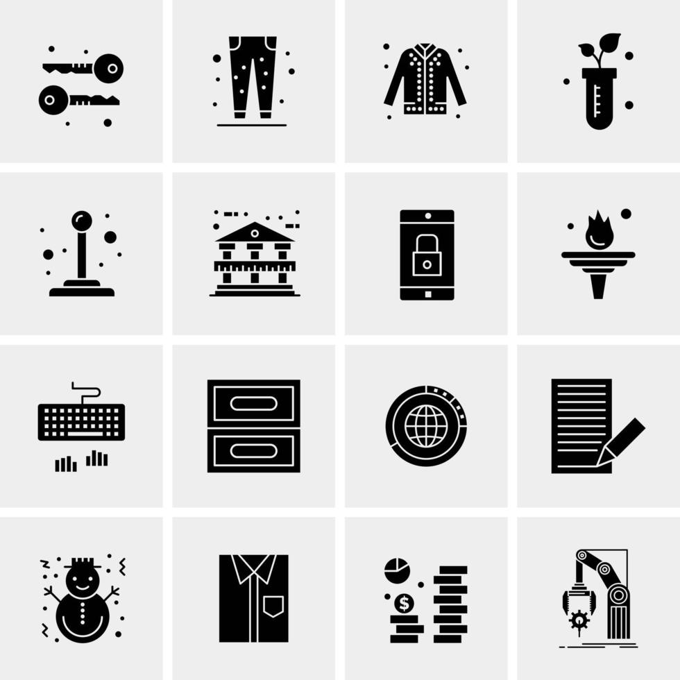 16 Universal Business Icons Vector Creative Icon Illustration to use in web and Mobile Related project