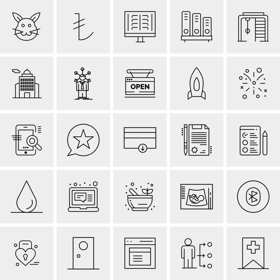 25 Universal Business Icons Vector Creative Icon Illustration to use in web and Mobile Related project