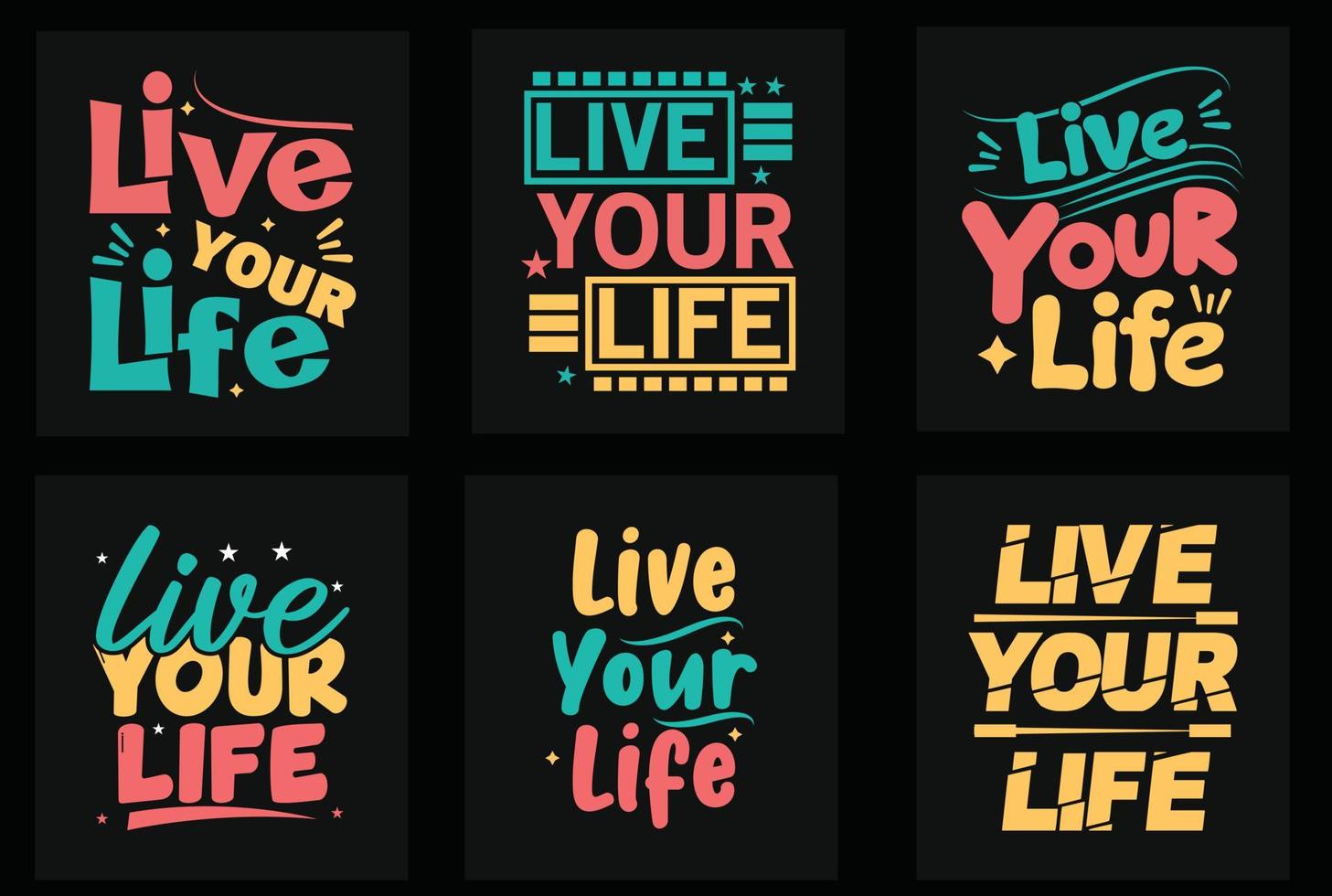 Live your life t shirt design typography design vector for t shirt , background vector design