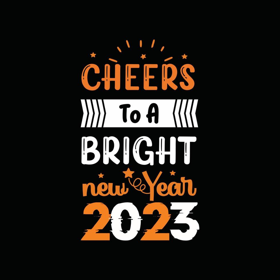 Happy New Year lettering Typography vector background, T shirt , Greeting card design template
