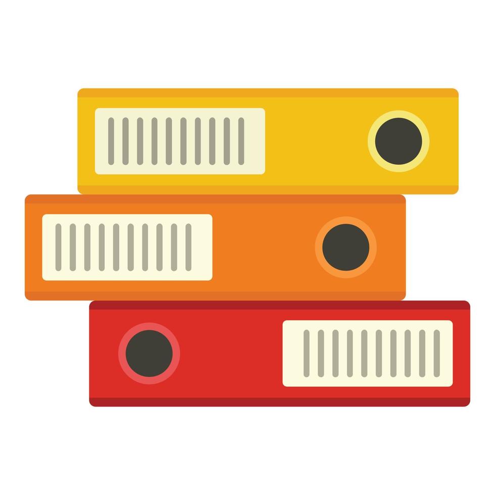 Folder stack icon, flat style vector