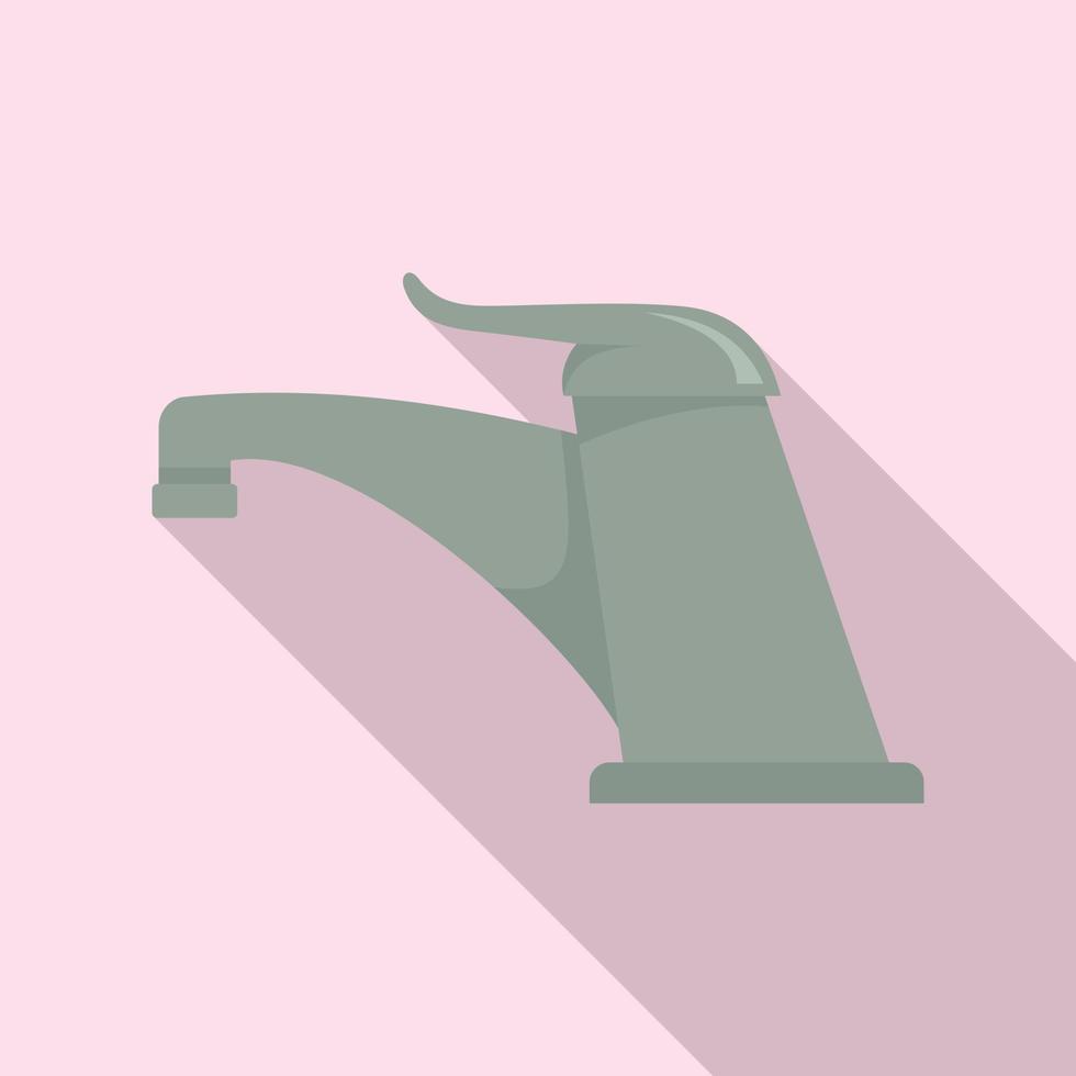 Home water tap icon, flat style vector