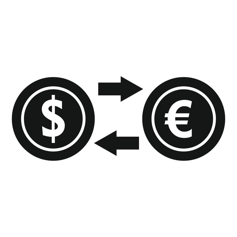 Dollar Euro Conversion Icon Simple Style 14703829 Vector Art At Vecteezy