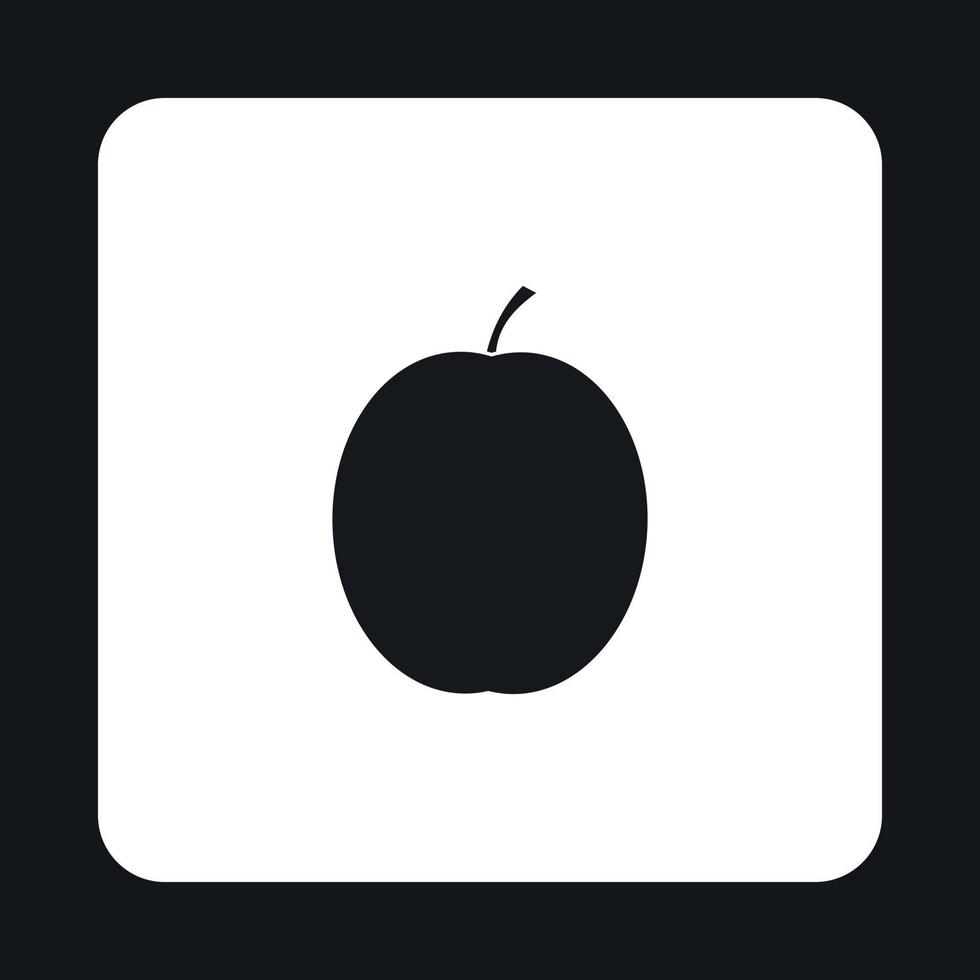 Peach icon, simple style vector
