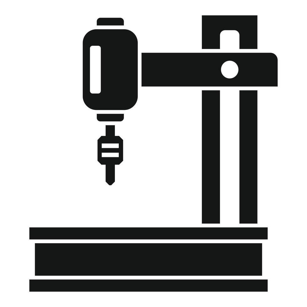 icono de la máquina de fresado láser, estilo simple vector