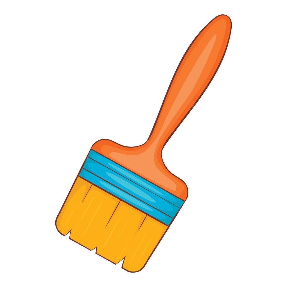 Paint brush icon, cartoon style vector