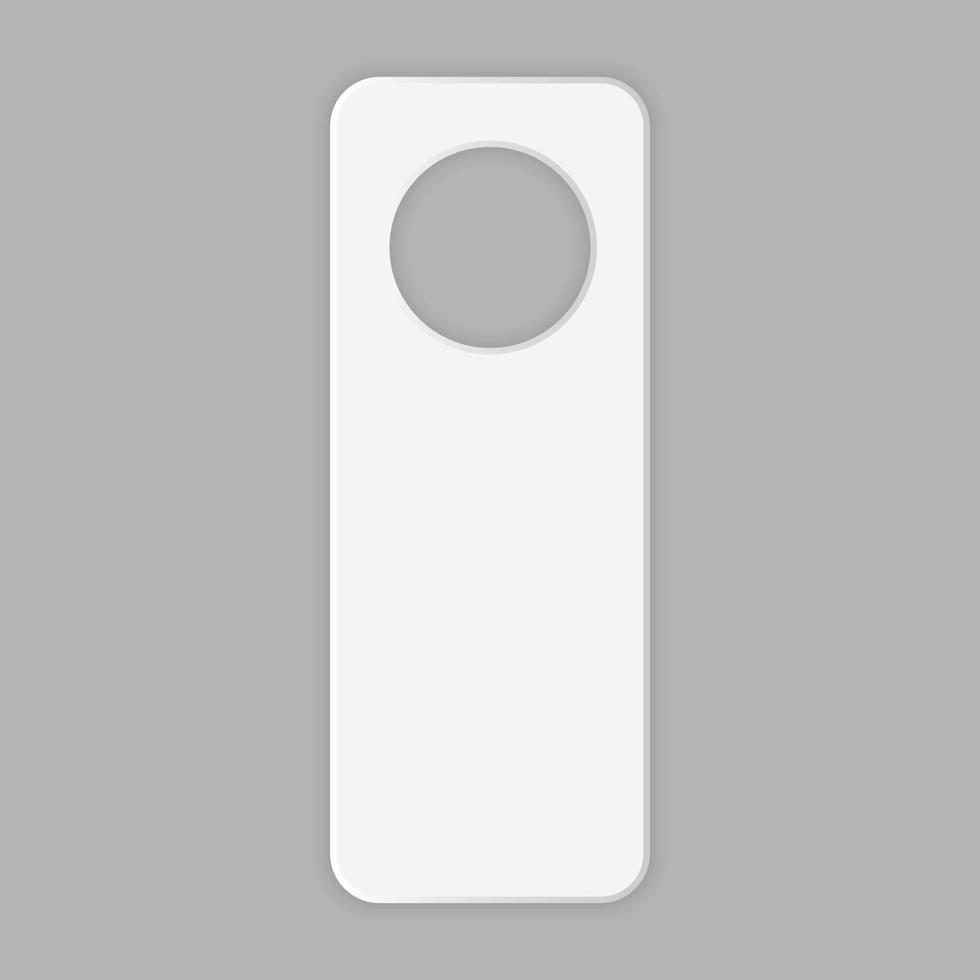 Hotel room tag icon, realistic style vector