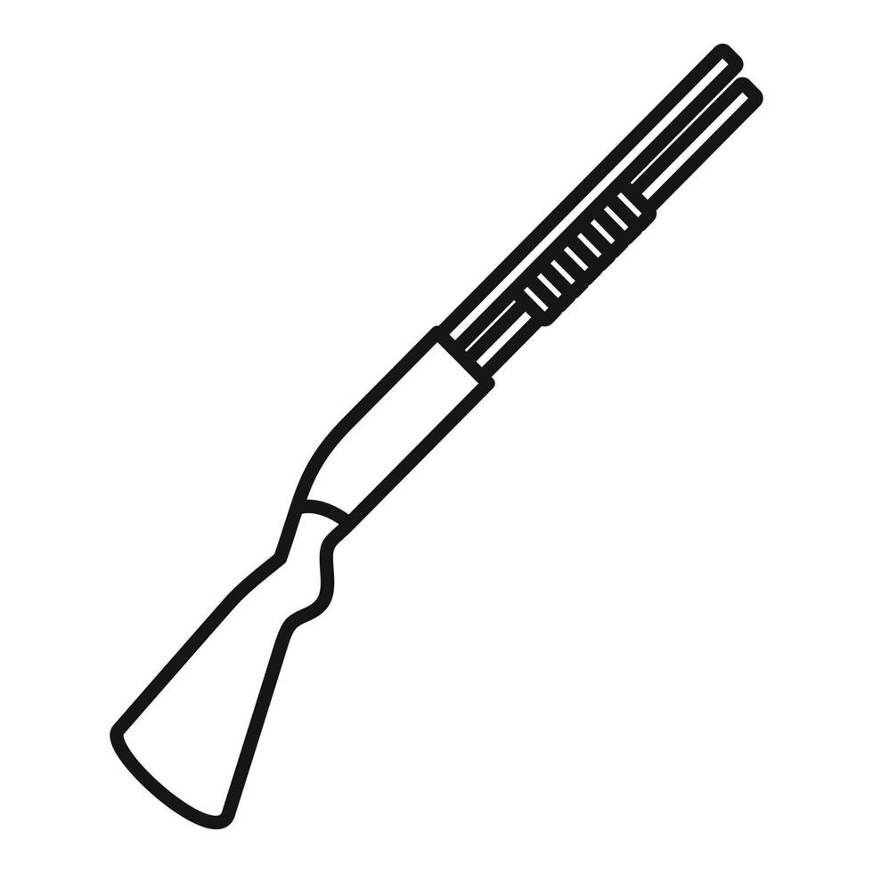 Hunter shotgun icon, outline style vector