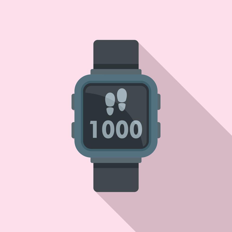 Fitness tracker icon, flat style vector