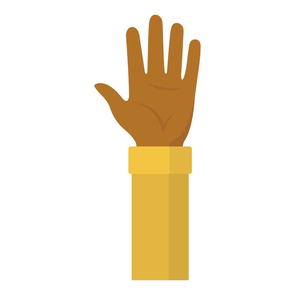 Volunteer hand icon, flat style vector