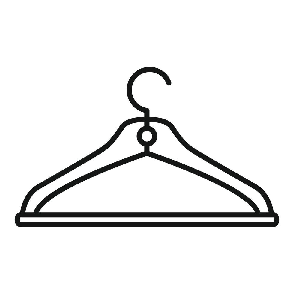 Clothes hanger icon, outline style vector