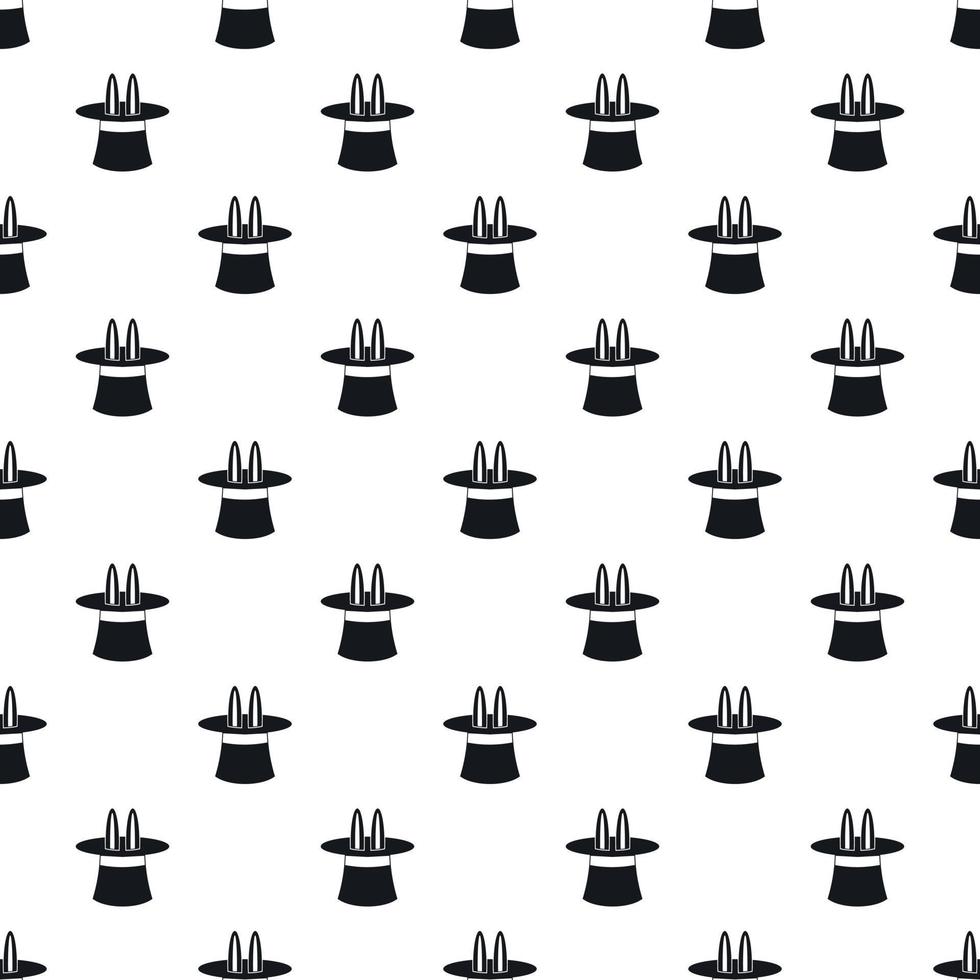 Rabbit ears appearing from magic hat pattern vector