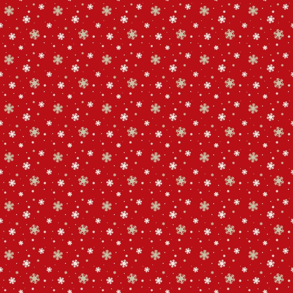 conjunto de patrones o texturas vectoriales de navidad, copo de nieve blanco sobre fondo rojo, papel digital sin costuras para escritorio de fondo, papel tapiz de teléfono, imprimible en tela, envoltura vector