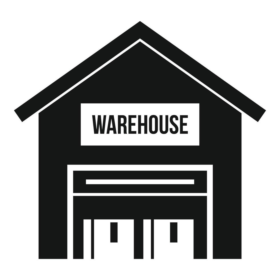 Warehouse icon, simple style vector