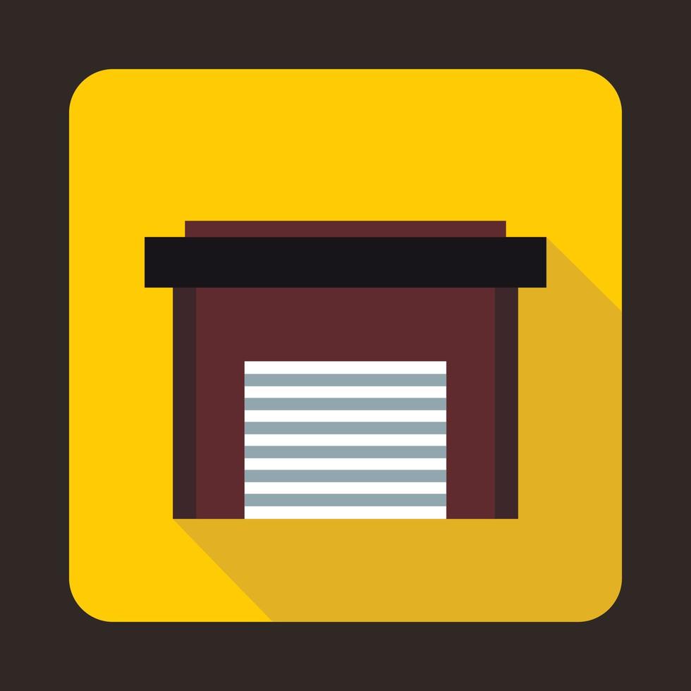 Garage icon, flat style vector