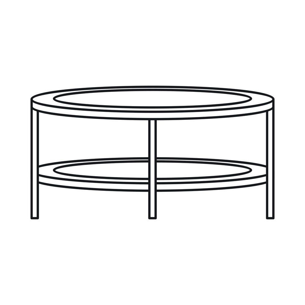 icono de mesa de café en estilo de contorno vector