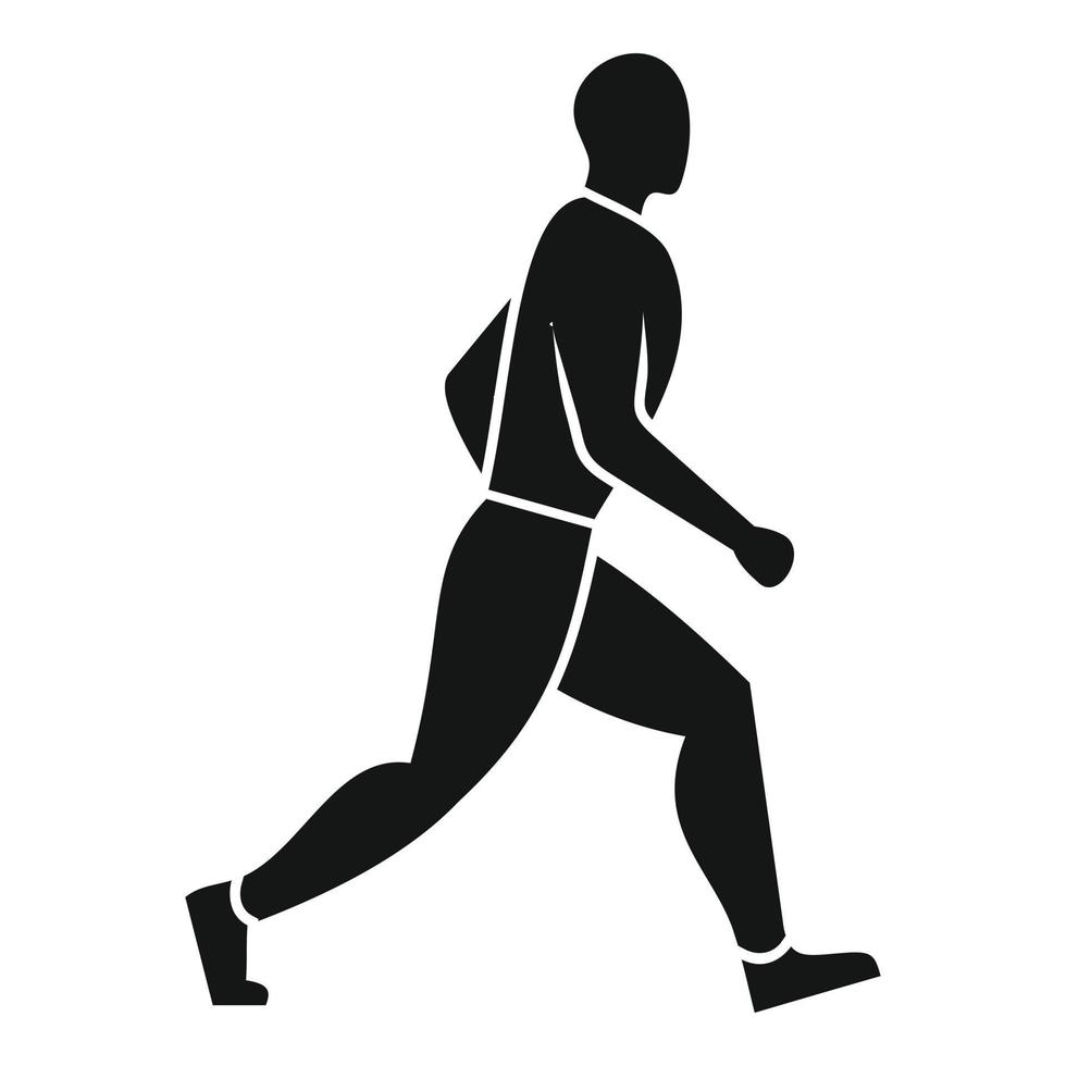 icono de hombre corriendo, estilo simple vector