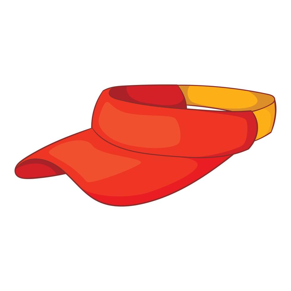 icono de gorra de sol, estilo de dibujos animados vector