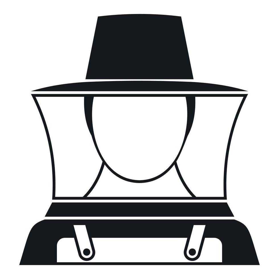Beekeeper icon, simple style vector