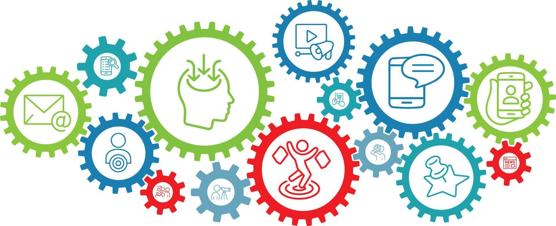 digital marketing vector design 14704004 Vector Art at Vecteezy