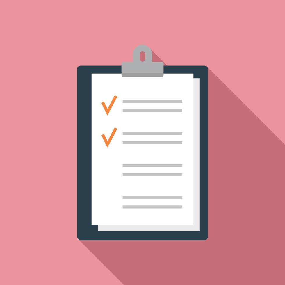 To-do list post icon, flat style vector