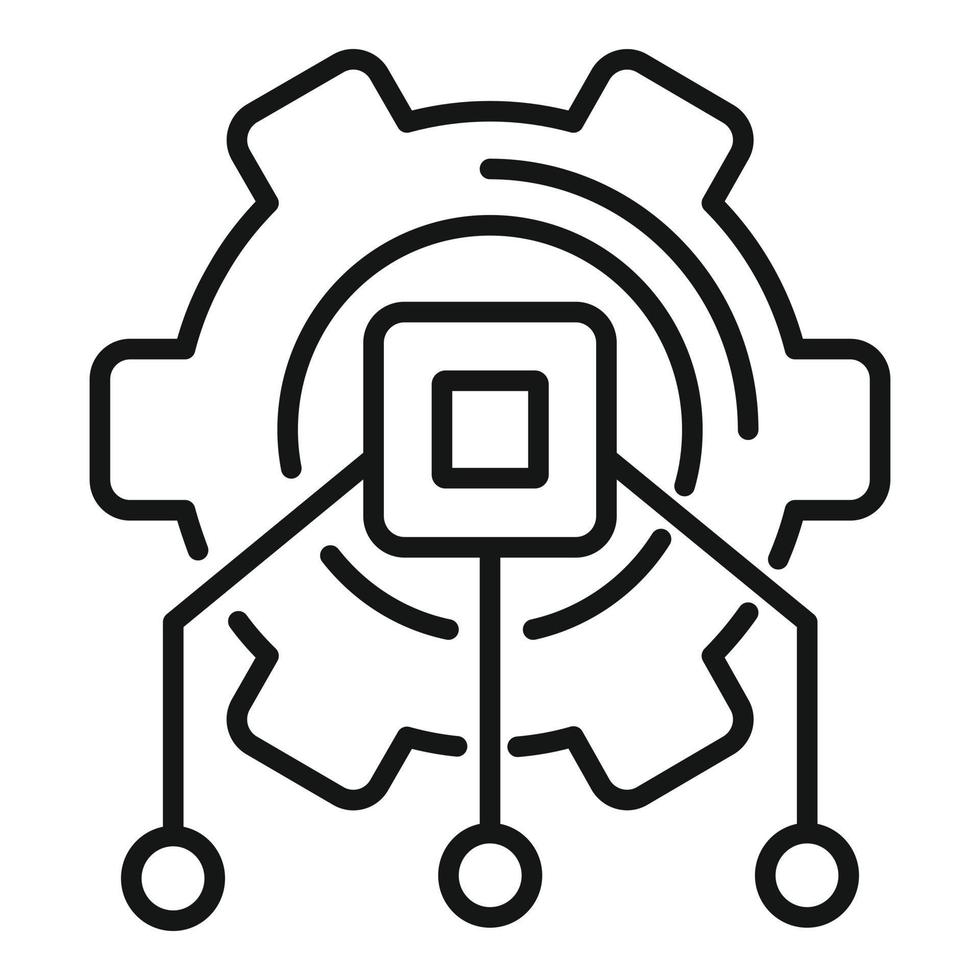 Web engineering icon, outline style vector