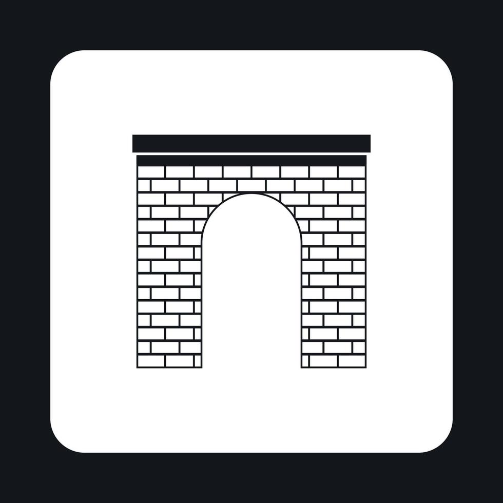Brick arch icon, simple style vector