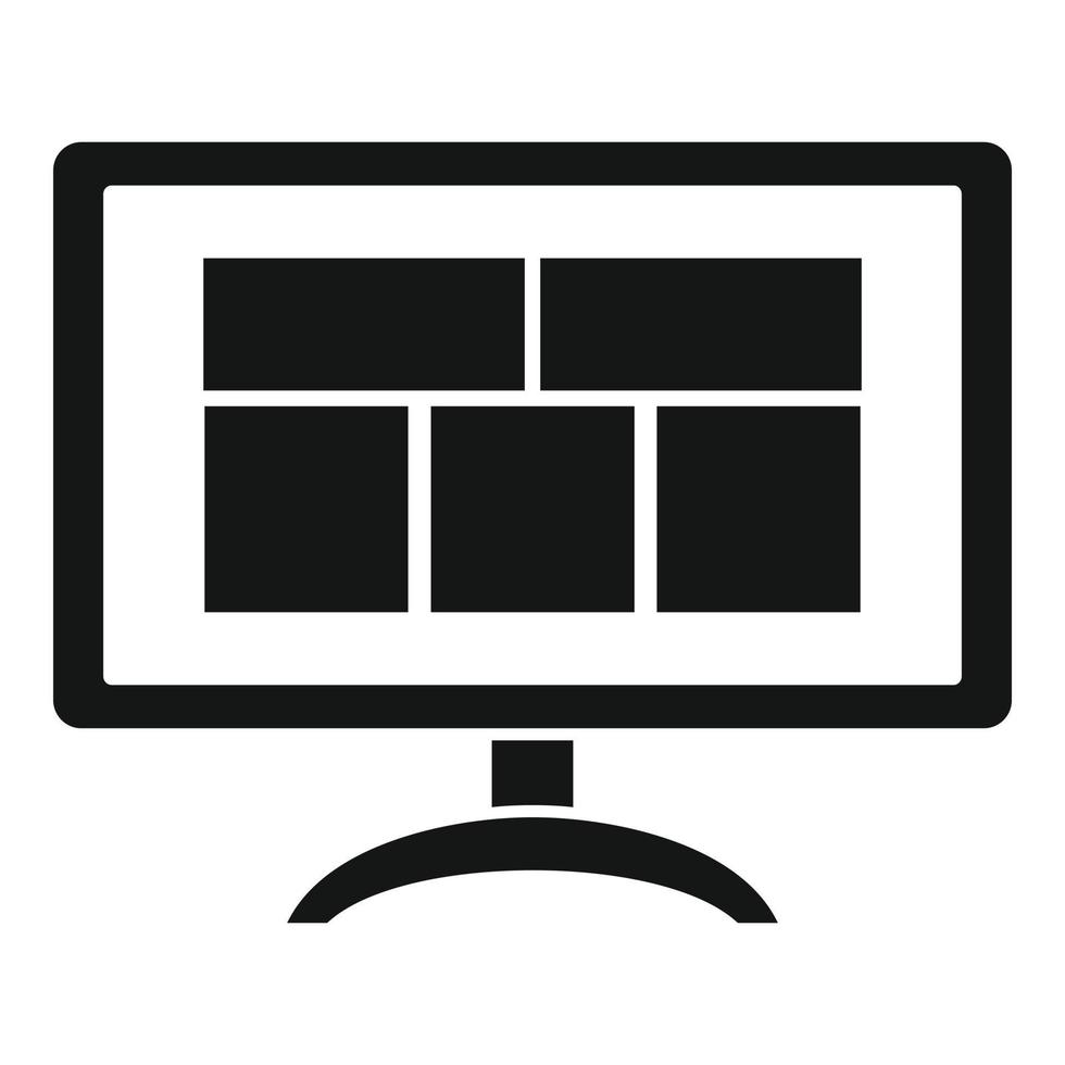 Computer software icon, simple style 14704073 Vector Art at Vecteezy