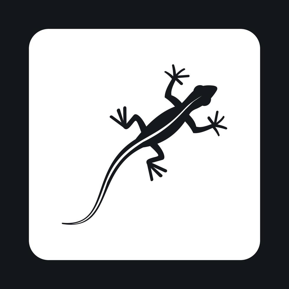 icono de lagarto, estilo simple vector