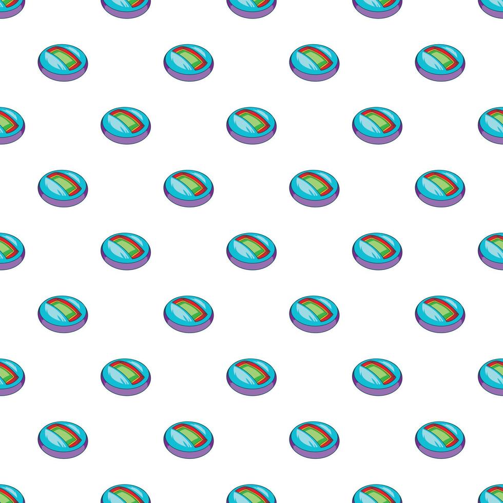 Round indoor stadium pattern, cartoon style vector